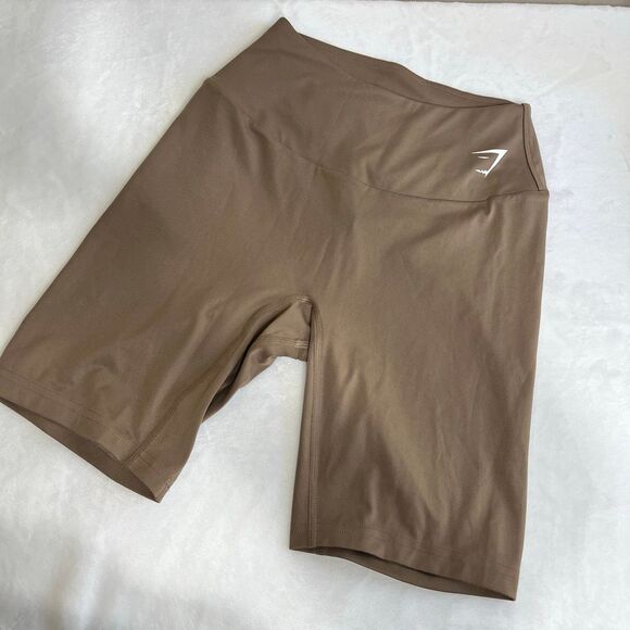 Gymshark Brown Biker Shorts Medium Women - Picture 1 of 7